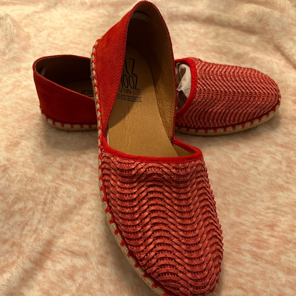 Miz Mooz NIB Cindy (Trenzado Red) suede leather espadrille slip-on flat